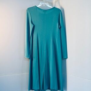 Giorgio Armani Teal Long Sleeve Dress